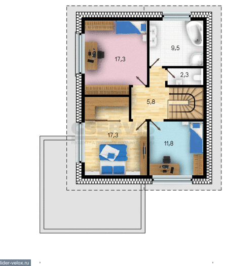 GS PASIV 1 план 2 этажа